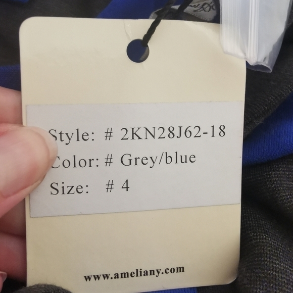 New with tags Amelia small gray blue blazer dress - Picture 12 of 12